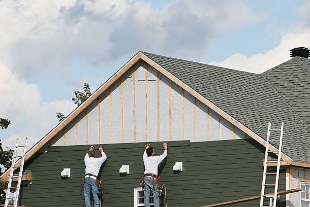 Professional Emergency Siding Repair technician working in Mount Victory, OH